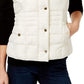Colete feminino acolchoado com gola alta Charter Club, branco, tamanho pequeno