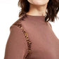 Charter Club Women's Heather Long-Sleeve Top Turq/Aqua Size Extra Small