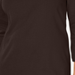 Blusa feminina Karen Scott de algodão com gola xale e botões, marrom, tamanho pequeno