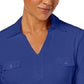 Camisa utilitária feminina Karen Scott de algodão Johnny-Collar, azul ultra, tamanho pequeno