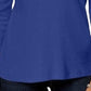 Camisa utilitária feminina Karen Scott de algodão Johnny-Collar, azul ultra, tamanho pequeno