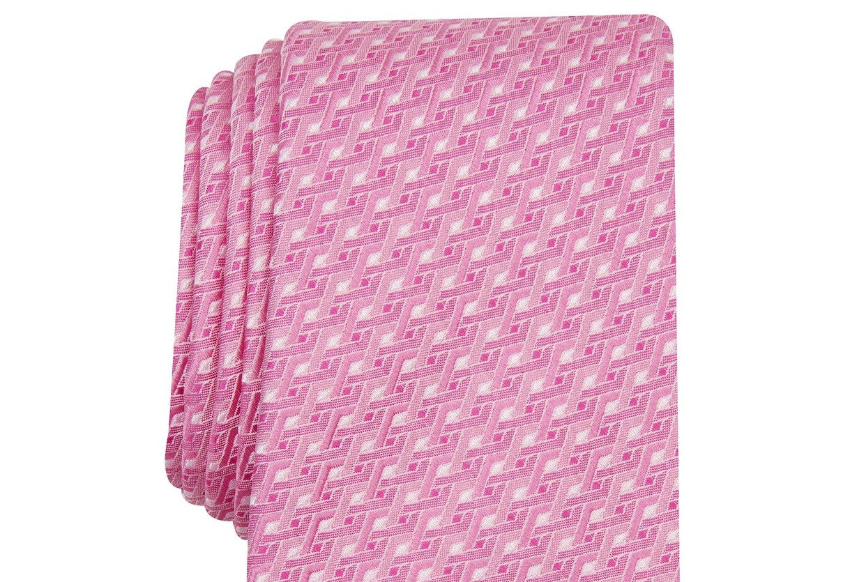 Gravata geométrica masculina Alfani roxa tamanho regular