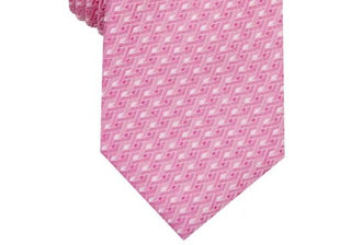 Gravata geométrica masculina Alfani rosa tamanho regular