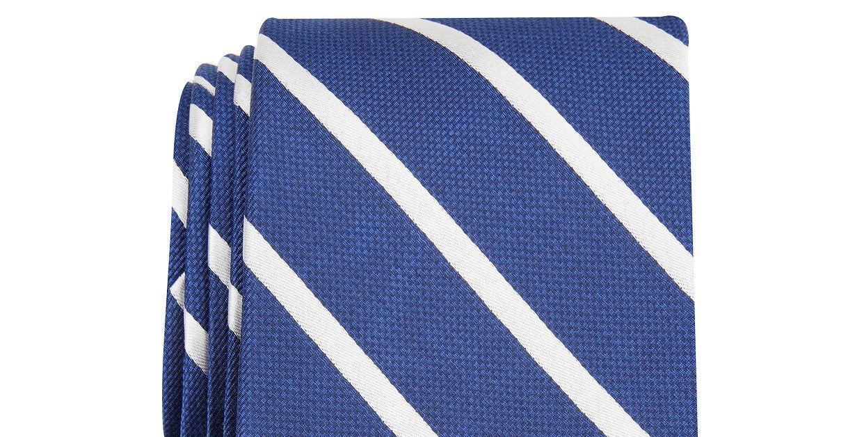 Gravata listrada masculina Club Room tamanho regular azul