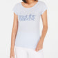 Camiseta Ideologia Feminina Trust The Universe Azul Tamanho P