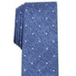 Gravata fina masculina Gregory Dot Bar III, tamanho azul marinho, regular