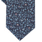 Gravata fina floral Eddison masculina Bar III, tamanho azul marinho, regular