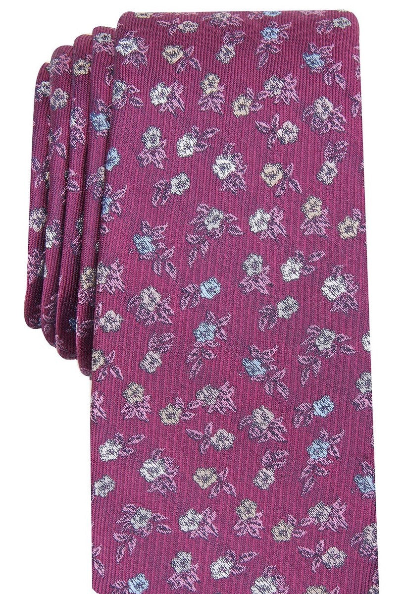 Gravata floral skinny Glencoe masculina Bar III roxa tamanho regular