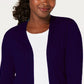 Karen Scott Cardigan Feminino Gola Xale Roxo Médio Tamanho P