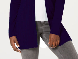Karen Scott Cardigan Feminino Gola Xale Roxo Médio Tamanho P