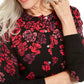 Karen Scott Cardigan Feminino Serenity Estampado Floral Vermelho Tamanho P