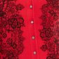 Karen Scott Cardigan Feminino Estampado em Renda Vermelho Tamanho P