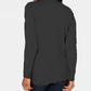 Karen Scott Suéter Feminino Petite Cable Front Mock-neck Preto Tamanho Médio