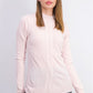 Karen Scott Suéter Feminino Petite Cable-Knit Gola Redonda Rosa Gelo Tamanho Petite Grande