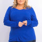 Karen Scott Suéter Feminino com Botões nos Ombros, Azul Marinho, Tamanho Pequeno e Grande
