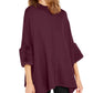 Poncho Alfani Feminino com Punho de Pele Sintética Malbec Tamanho Extra Grande