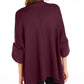 Poncho Alfani Feminino com Punho de Pele Sintética Malbec Tamanho Extra Grande