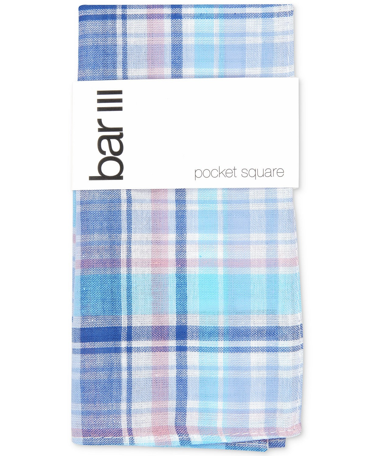 Lenço de bolso xadrez Owens masculino Bar III, tamanho azul marinho, regular