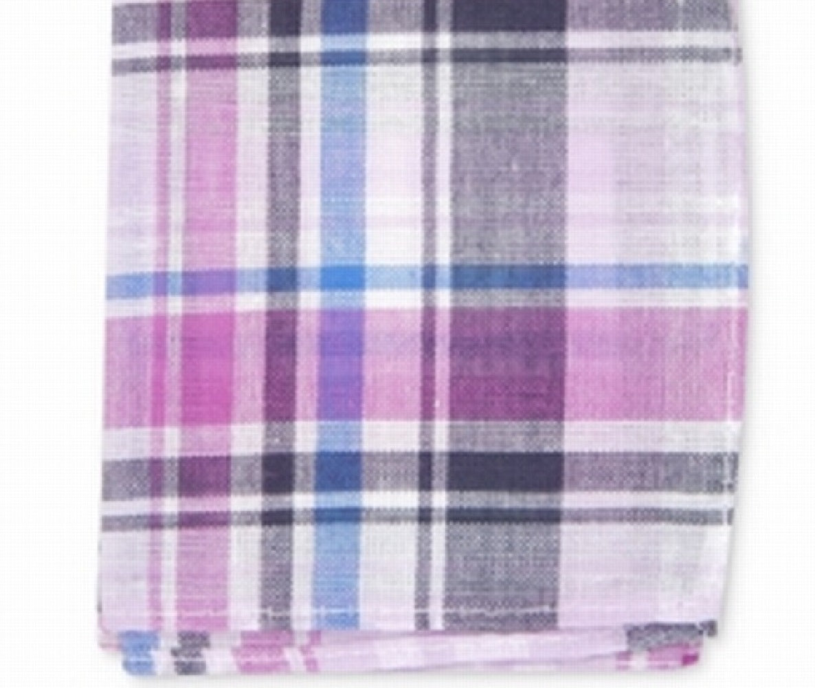 Lenço de bolso xadrez Owens masculino Bar III roxo tamanho regular