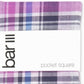 Lenço de bolso xadrez Owens masculino Bar III roxo tamanho regular