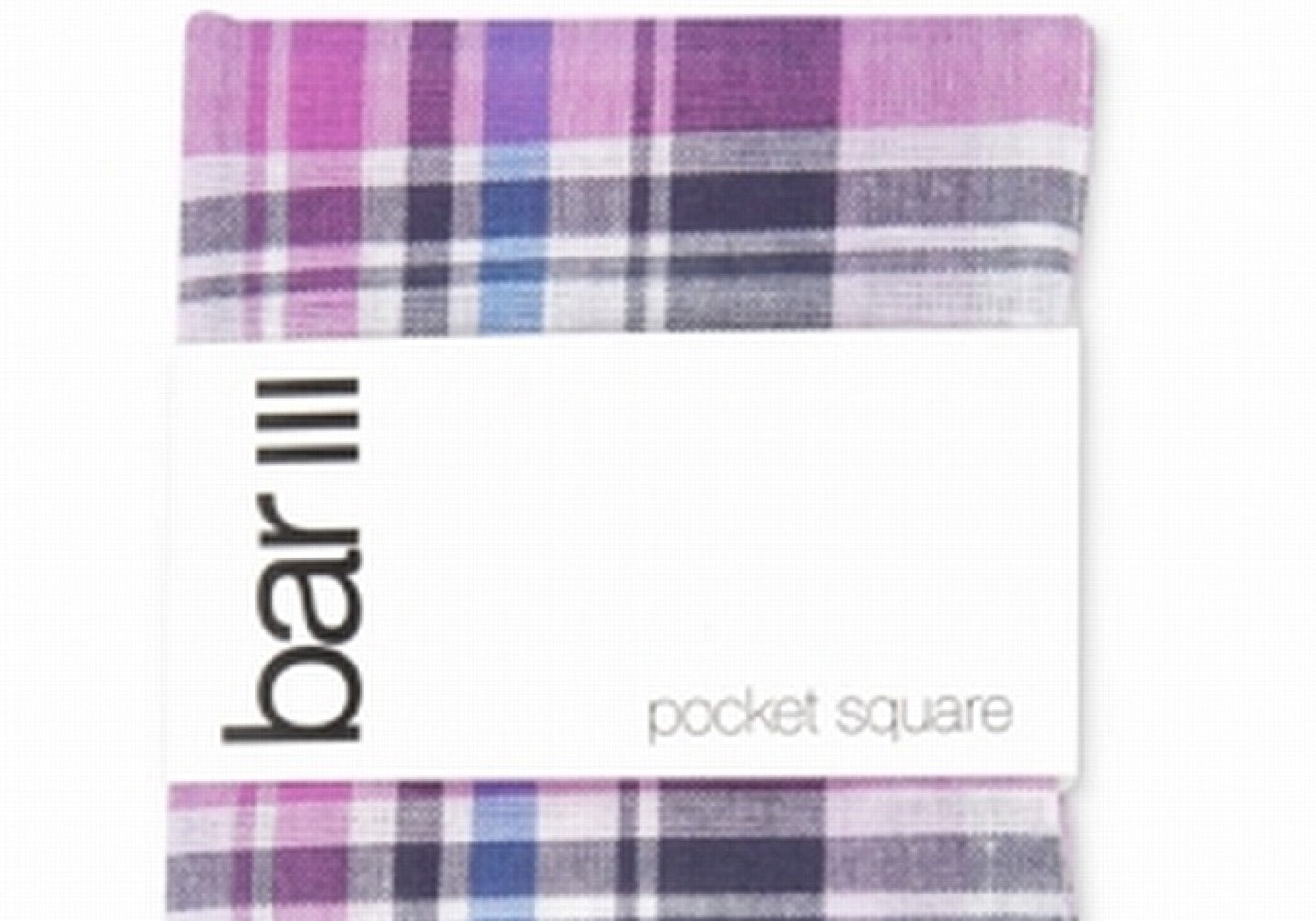 Lenço de bolso xadrez Owens masculino Bar III roxo tamanho regular