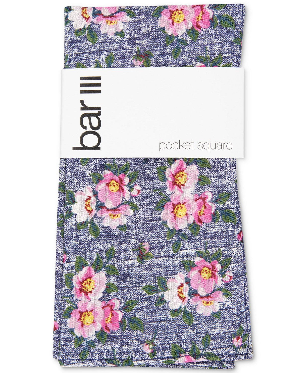 Lenço de bolso floral Landell masculino Bar III rosa tamanho regular