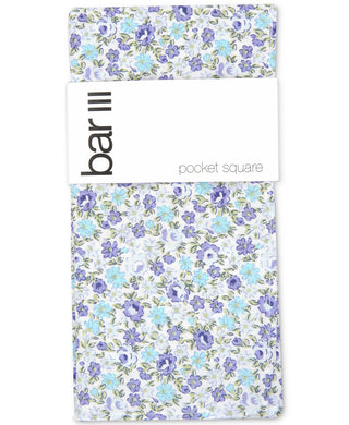 Bar III Men's Douglas Floral Pocket Square Purple Size Regular