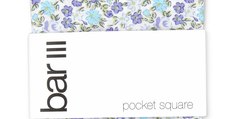 Bar III Masculino Douglas Floral Pocket Square Roxo Tamanho Regular