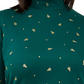 Karen Scott Blusa Plus Size Feminina com Estampa de Árvore e Gola Reta Verde Brilhante Tamanho 3X
