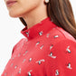 Karen Scott - Blusa feminina de esqui com estampa de pinguins, gola alta, vermelha, tamanho grande
