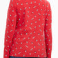 Karen Scott - Blusa feminina de esqui com estampa de pinguins, gola alta, vermelha, tamanho pequeno