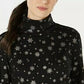 Karen Scott Blusa Feminina Snowy Glory Gola Alta Preta Tamanho P