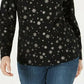 Karen Scott Blusa Feminina Snowy Glory Gola Alta Preta Tamanho P