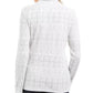 Karen Scott - Blusa feminina de gola alta estampada Fair Isle, branca, tamanho extragrande