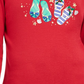 Karen Scott Chinelos Femininos Petite Winter Algodão Top Vermelho Tamanho P