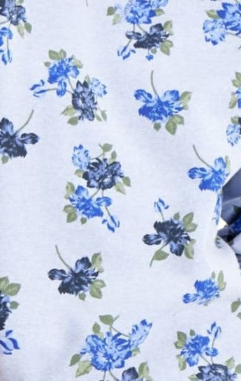 Moletom feminino Karen Scott com estampa floral azul tamanho grande