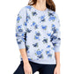 Moletom feminino Karen Scott Blossom Dream estampado azul tamanho médio