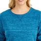 Karen Scott Sport Space-Dye Microfleece Top Feminino Preto Tamanho P