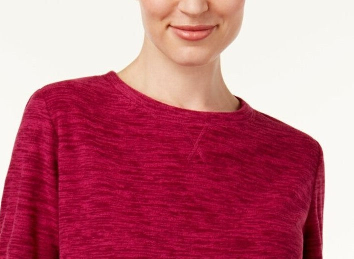 Karen Scott Camiseta Feminina Spacedye Microfleece Roxa Tamanho Médio