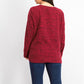 Karen Scott Sport Space-Dye Microfleece Top Feminino Médio Vermelho Tamanho Médio