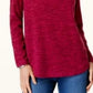 Karen Scott Sport Space-Dye Microfleece Top Feminino Vermelho Tamanho Extra Pequeno