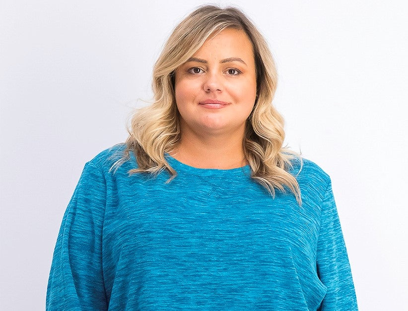 Karen Scott Blusa Plus Size Feminina de Microfleece Marmorizada Azul Tamanho 2 Extra Grande