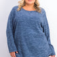 Blusa feminina com estampa floral e frente torcida, preta, tamanho médio, da Style &amp; Co