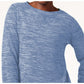 Karen Scott Plus Sport Space-Dye Microfleece Top Feminino Azul Tamanho 3X