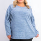 Karen Scott Blusa Plus Size Feminina de Microfleece Marmorizada Preta Tamanho Extra Grande