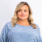 Karen Scott Blusa Plus Size Feminina de Microfleece Marmorizada Preta Tamanho Extra Grande