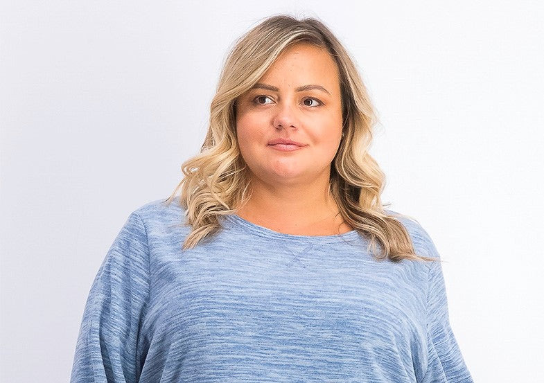 Karen Scott Blusa Plus Size Feminina de Microfleece Marmorizada Preta Tamanho Extra Grande