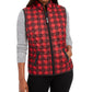 Colete esportivo feminino Karen Scott xadrez puffer azul marinho tamanho extrapequeno