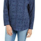 Karen Scott Camiseta Feminina Esportiva Estampada Microfleece Azul Tamanho Extra Grande