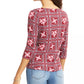 Blusa feminina com estampa de azulejos Charter Club, vermelha, tamanho extra grande
